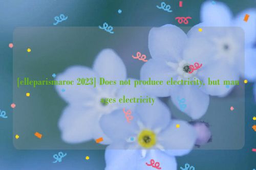 [elleparismaroc 2023] Does not produce electricity, but manages electricity